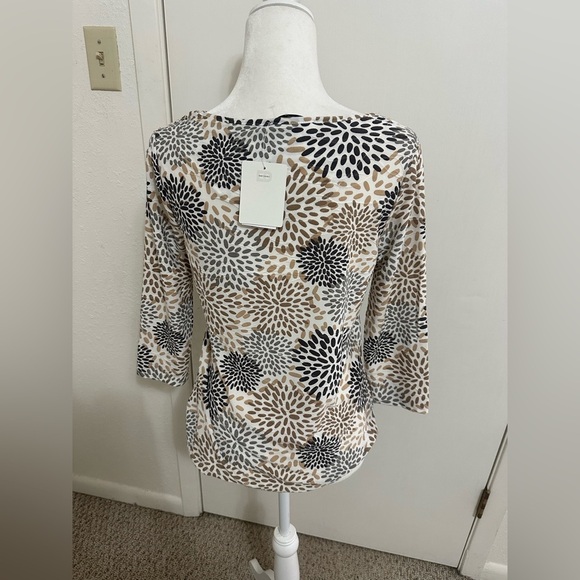 Emily Daniels quarter sleeve spandex pullover relaxed fit top Small - Picture 2 of 8